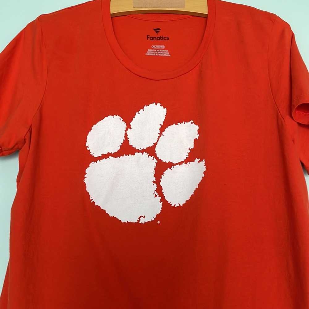 CLEMSON TIGERS Orange Tiger Paw SS Tee - EUC